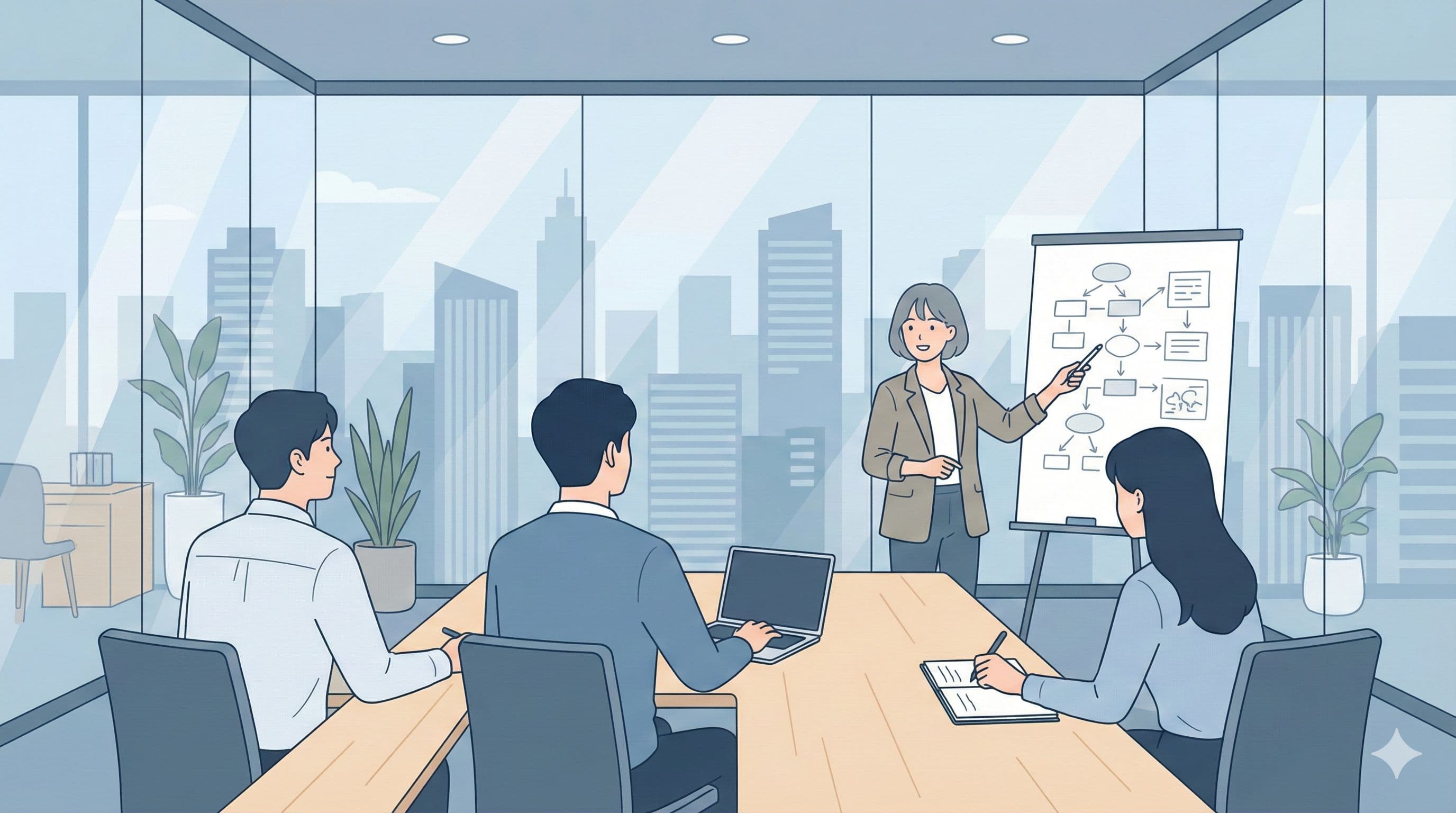 회의실 유리창 너머, 나도 모르게 커진 역할