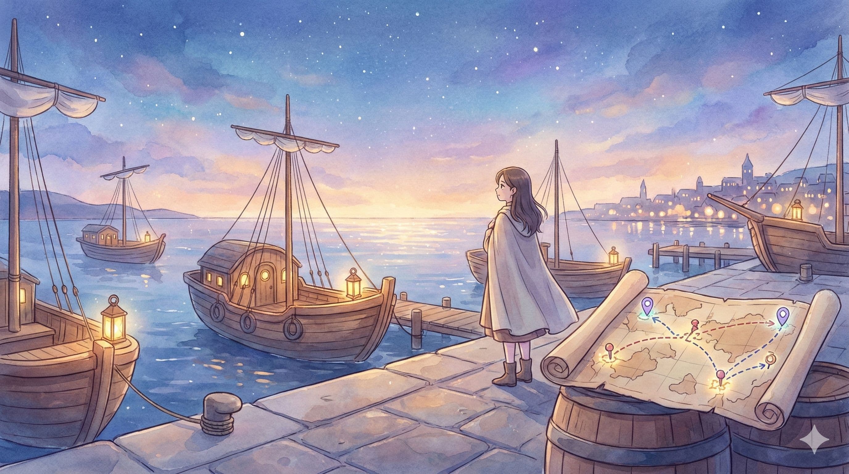 쓰리 오브 완즈: 항구로 가는 길