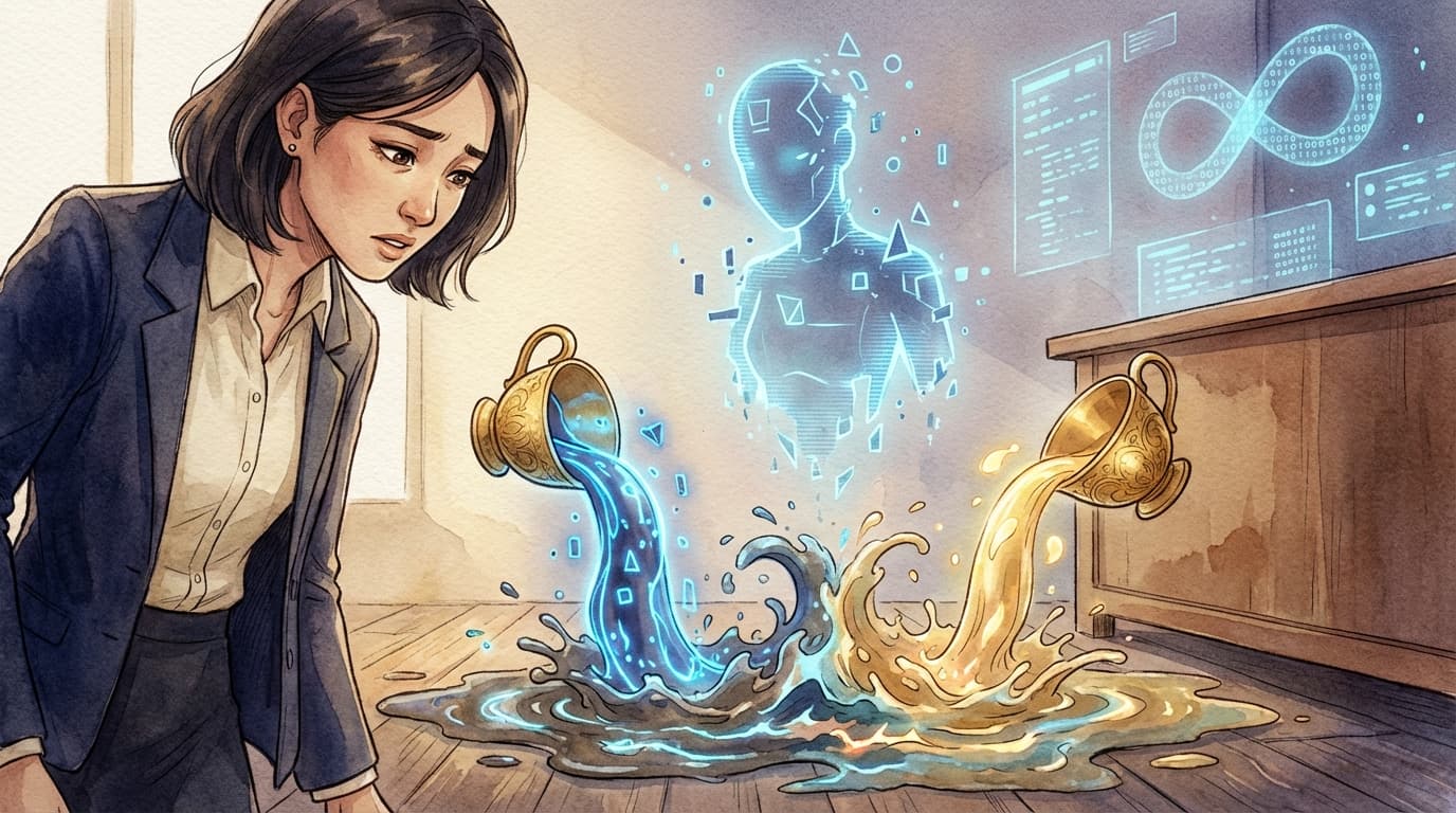 엉켜버린 물줄기